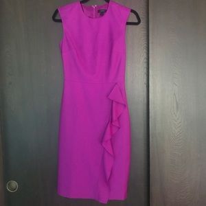 J Crew wool sheath dress EUC sz 00 pink/purple!!!